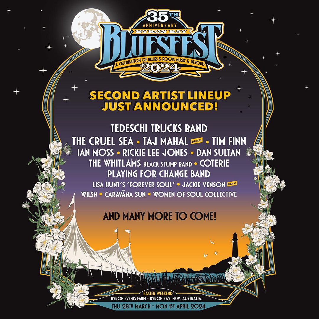 Byron Bay Bluesfest 2024 Unveils Second Wave of Artists That Festival
